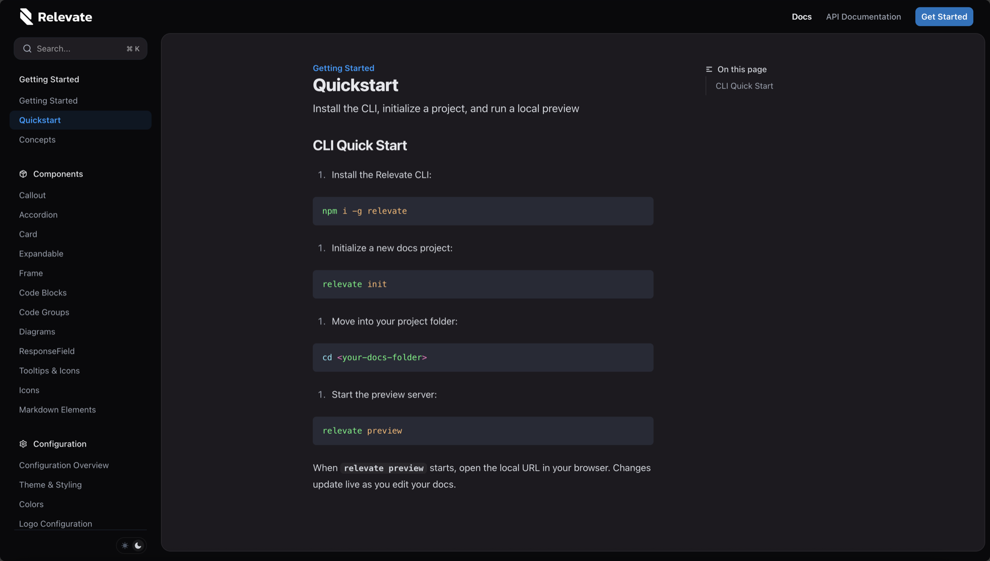 Relevate - Build and ship docs fast